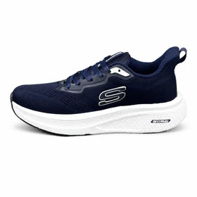 کفش کتانی بزرگ پا اسکیچرز رانینگ زیره بست سرمه ای SKECHERS