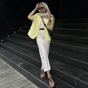 کت لینن لیمویی