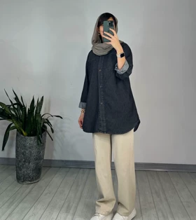 مانتو جین کاغذی نگار 2