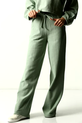 شلوار آزاد ژاکارد کرپ زنانه