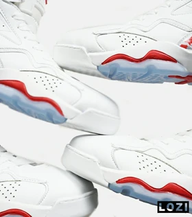 کفش کتانی ساق‌دار مردانه سفید قرمز Nike air jordan 6