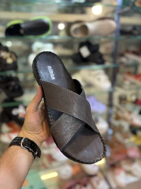 صندل طبی مردانه نیکتا مدل ضربدری gray