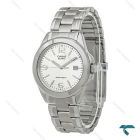 ساعت کاسیو اورجینال MTP-1215 مردانه سیلور صفحه سیلور Casio-8377-G