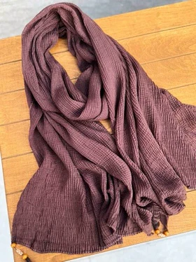 02463-شال منگوله چوبی