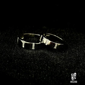 حلقه ست نقره زنانه ومردانه کدhs1001