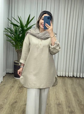 شومیز مانتویی جلو بسته کد 2118