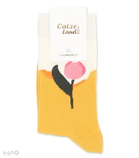 جوراب ساق‌دار Calze Land کالزی لند طرح گل لاله