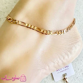 پابند زنانه ژوپینگ مدل فیگارو طلایی رنگ کد 399