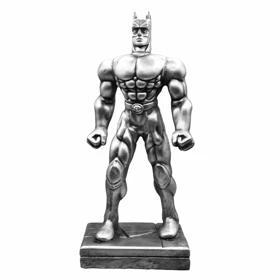 مجسمه بدنسازی بتمن مدل Super Hero-BM پلی‌استری (نقره ای)