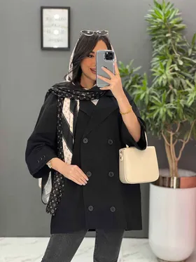 مانتو کتی شش دکمه آستین پرچ