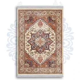 فرشینه از جنس پارچه هازان مخمل ترک طرح گلیم برند دفه کد DDGG 62