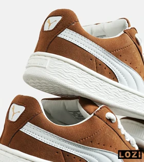 کفش کتانی ورزشی قهوه ای سوخته مردانه و زنانه PUMA suede XL مدل 6890