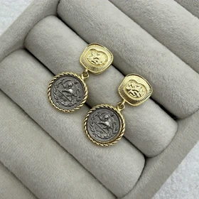 گووشواره طرح سکه دو ریالی قدیمی