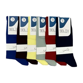 جوراب ساق‌دار مردانه سوپر پنبه طرح 2 بلکس (نیکوتن پوش)