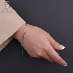 دستبند نقره زنجیری