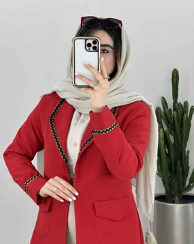 کت نوار دوزی یقه آرشال(2)کد3436