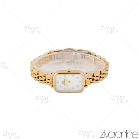 ساعت دنیل ولینگتون کوادرو زنانه طلایی صفحه سفید ایندکس نگین‌دار 105601