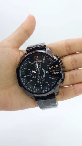 ساعت مچی مردانه دیزل شاخ دار Diesel سبک 3موتوره و تاریخ دار