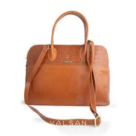 کیف دستی زنانه چرم یلسان مدل دنیز کد 003-GC (عسلی)