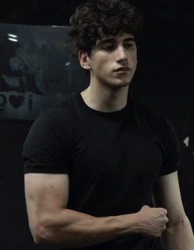 تیشرت اندامی بیسیک مشکی مردانه پارچه نخ پنبه