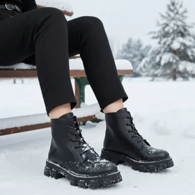 نیم بوت زنانه مشکی مدل Roxana