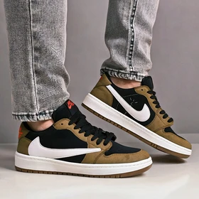 نایک ایر جردن 1 بدون ساق تراویس اسکات موکا (Nike Air Jordan 1 Low Travis Scott )