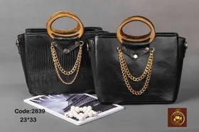 کیف دستی زنانه دسته چوبی مجلسی کد :2839