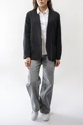 مانتو جیب‌دار لینن زنانه