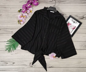 شومیز گره‌ای مدل آناهید کد 50247 (مشکی)