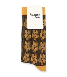 جوراب ساق‌دار Ropapa روپاپا طرح کبریتی گل‌دار