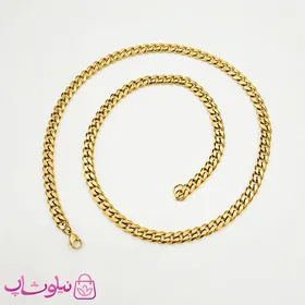 ست دستبند و گردنبند مردانه کارتیه مدل استیل گلد کد 300
