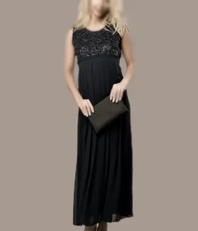 سارافون بارداری گیپور دوزی پارچه حریر کد0380