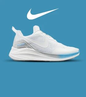 کفش کتانی مردانه و زنانه سفید Nike air zoom مدل 4326