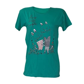 تیشرت زنانه ویسکوز طرح گربه