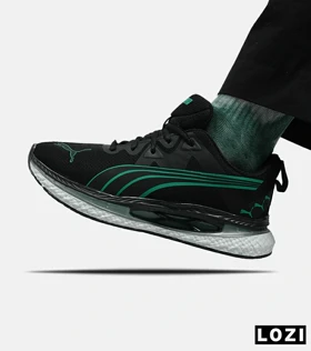 کفش کتانی ورزشی مردانه و زنانه مشکی سبز PUMA
