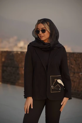 پالتو کتی « پدیده» با رنگ مشکی