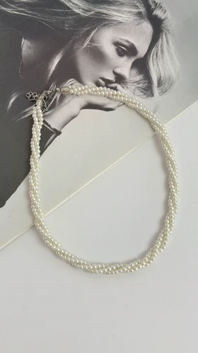 گردنبند پیچی موروارید
