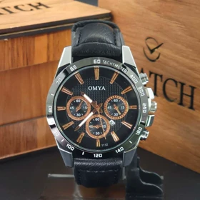 ساعت مچی مردانه اومیا OMYA 3933G سبک 3 موتوره و تاریخ دار