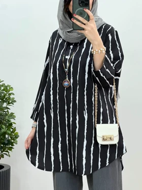 تونیک مانتویی جلوبسته پری کد 3031