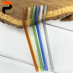 نی شربت شیشه ای رنگی