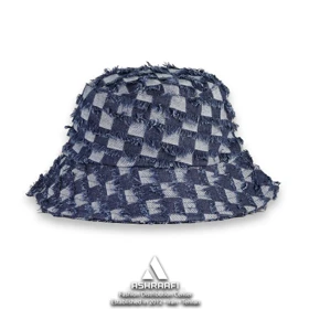 کلاه باکت جین شطرنجی Bucket Hat HA111