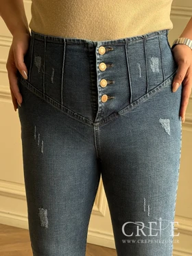 جین بوت کات کمر گنی طرح زاپ قد 105