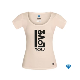 تاپیک تیشرت آستین کوتاه tshirt-love-beige