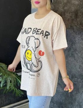 تیشرت لانگ طرحدار bear کد: 100219