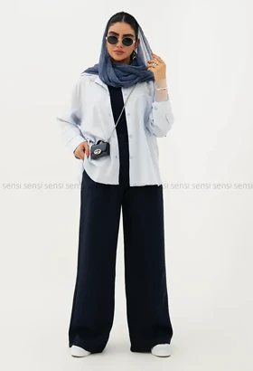 شومیز سیلک پشت پیله کد1005756