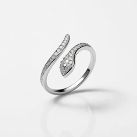 انگشتر نقره فری سایز زنانه مدل ماری نگین‌دار