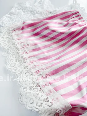 ست لباس خواب نیم‌تنه دانتل و شورتک ساتن ویکتوریا سکرت