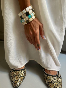 بنگل فشن میناکاری شیاردار وارداتی