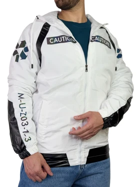 سویشرت مردانه بادگیر ضد باران مدل کاتیون رنگ سفید کد 00357