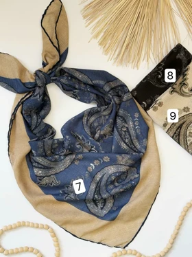 1807- روسری ژاکارد دست دوز